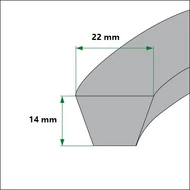 Profil C 22 ékszíjak