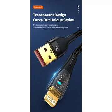 iPhone töltő adatkábel lightning USB 12W 2.4A iPhone 100 cm fekete