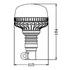 Kép 3/3 - Ledes sárga villogó Truck LED OPTI 36-led Flexi *A